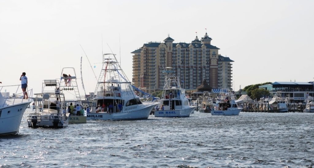 boats participating in the blessing of the fleet