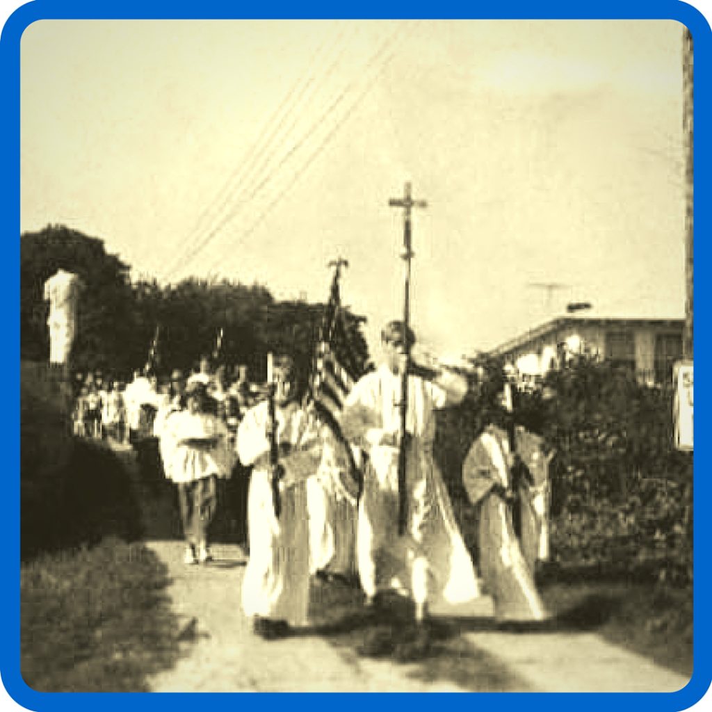 vintage fleet blessing image of parade of priests