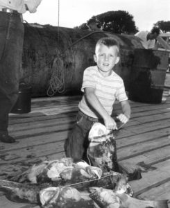 Boy and large catch at the Destin Rodeo 1955