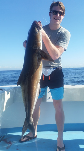 Young man with Cobia caught in Destin, Florida 