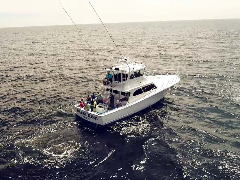 Finest kind fishing boat, cloudy day