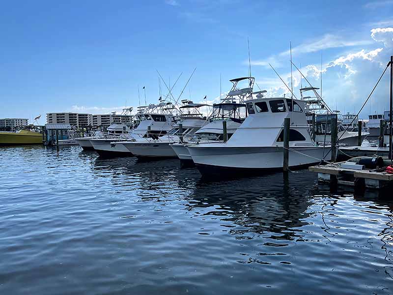 Charter Fishing Boats at Harborwalk Marina, Destin FL