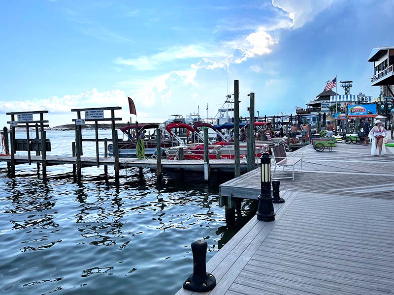 Harborwalk Marina Boats with Rain Clouds