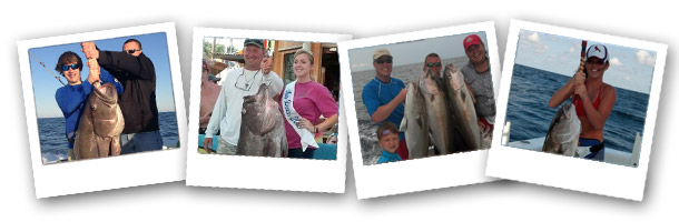Photo Strip of People with Catches from Destin, Florida