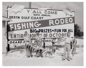 vintage image of Destin fishing rodeo